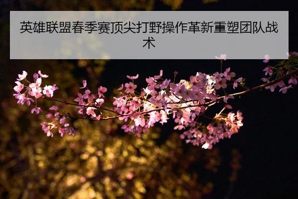 英雄联盟春季赛顶尖打野操作革新重塑团队战术（C7）